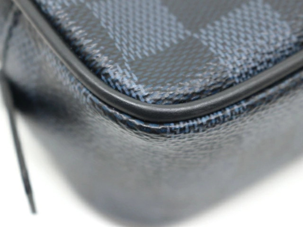 LOUIS VUITTON Trousse Toilette Pouch Clutch Shoulder Bag Damier Cobalt Blue - Picture 6 of 9
